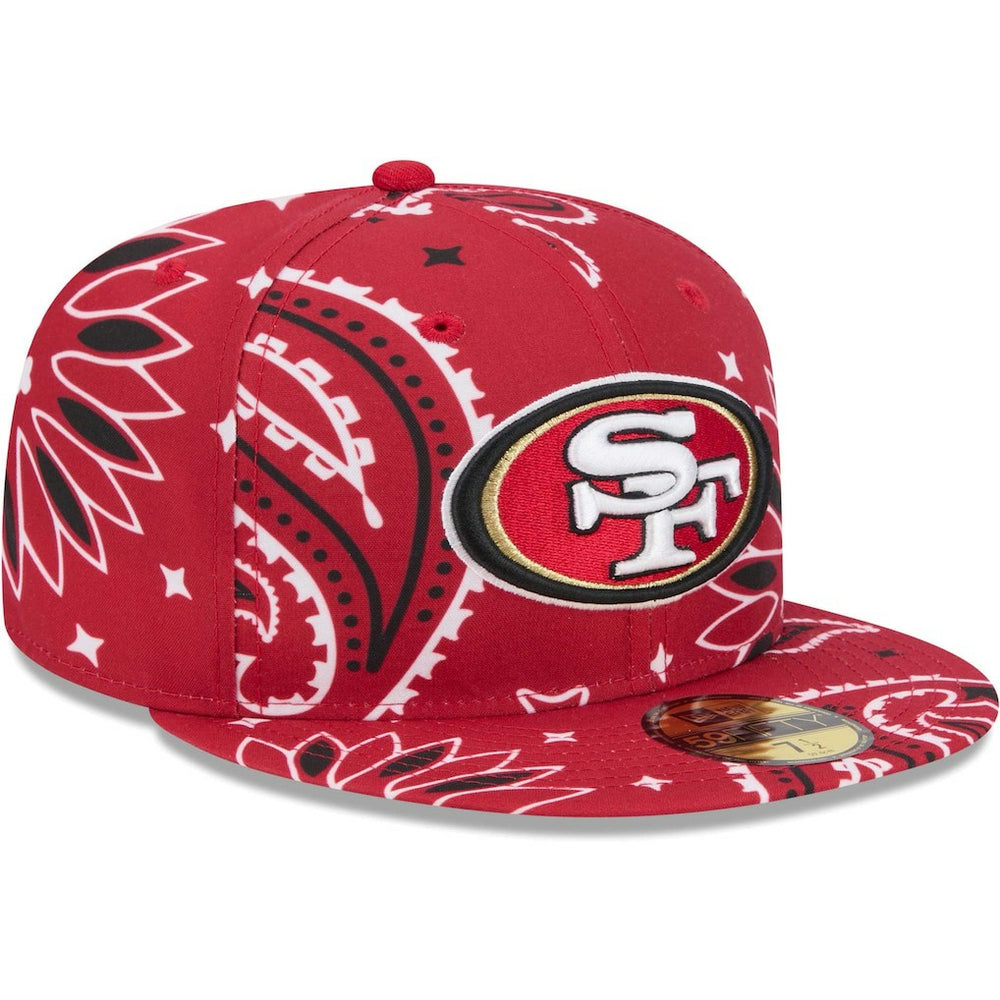 San Francisco 49ers New Era Paisley 59FIFTY Fitted Hat - Scarlet for sale
