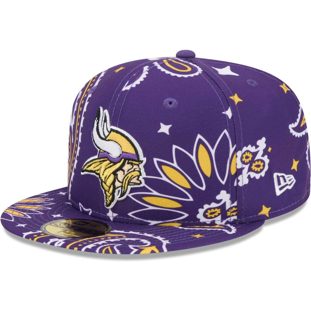 Minnesota Vikings New Era Paisley 59FIFTY Fitted Hat - Purple cheap