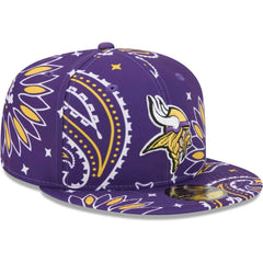 Minnesota Vikings New Era Paisley 59FIFTY Fitted Hat - Purple cheap