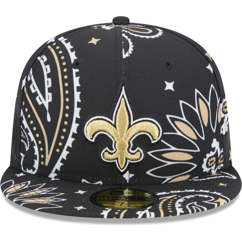 New Orleans Saints New Era Paisley 59FIFTY Fitted Hat - Black cheap