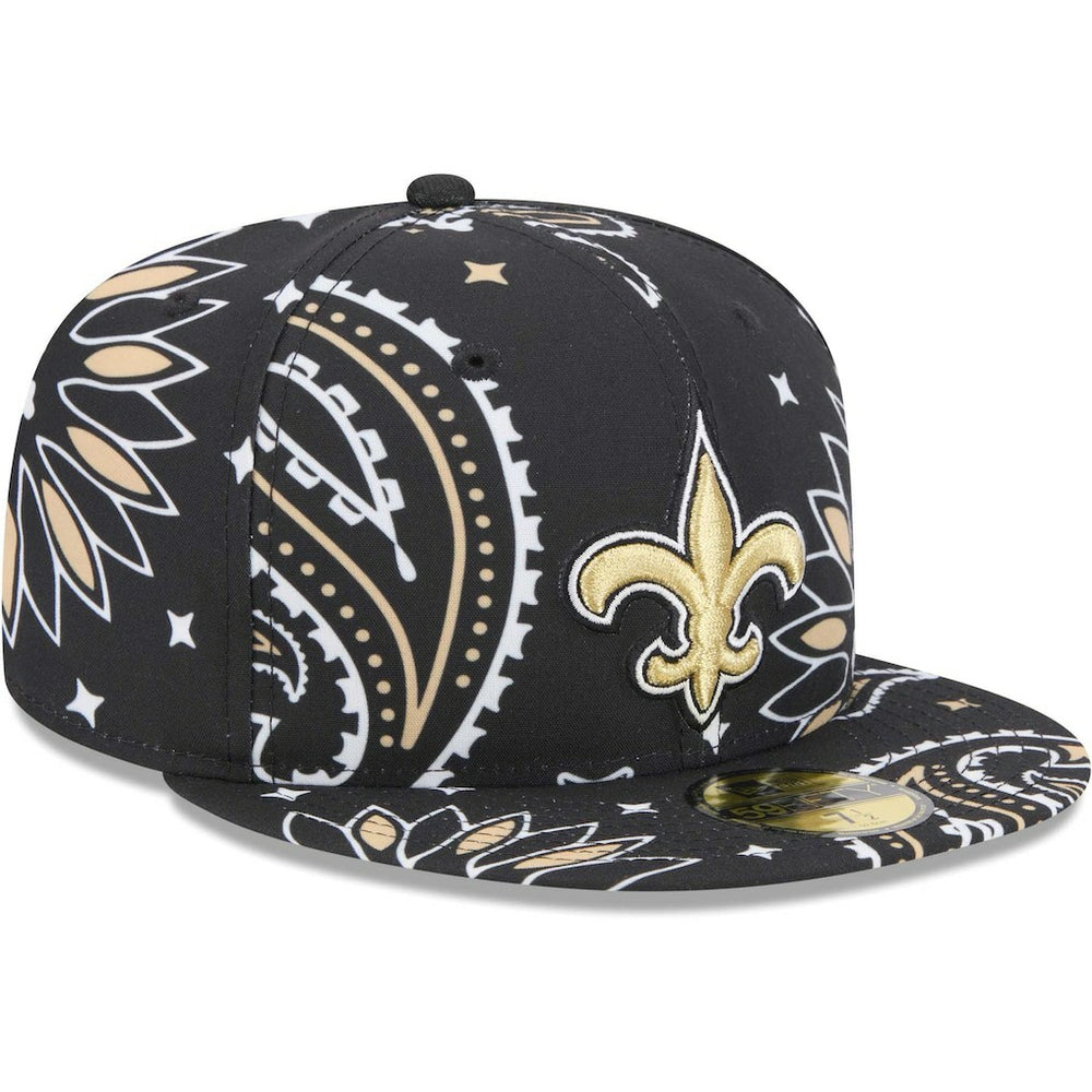 New Orleans Saints New Era Paisley 59FIFTY Fitted Hat - Black cheap