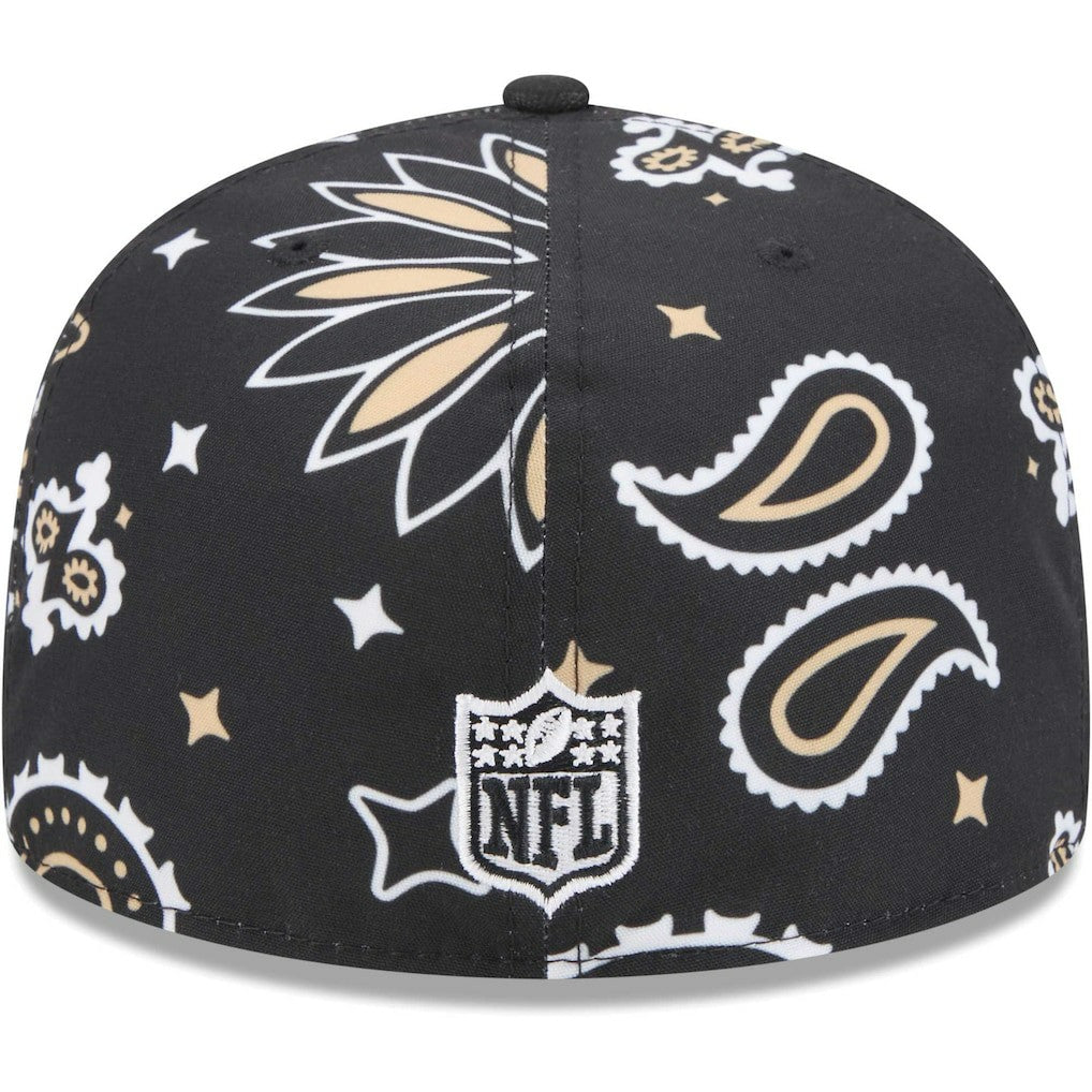 New Orleans Saints New Era Paisley 59FIFTY Fitted Hat - Black cheap