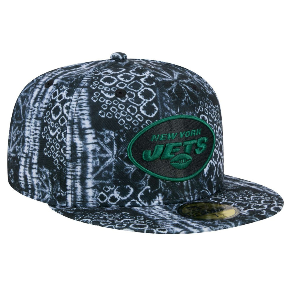 New York Jets New Era Shibori 59FIFTY Fitted Hat - Black on sale