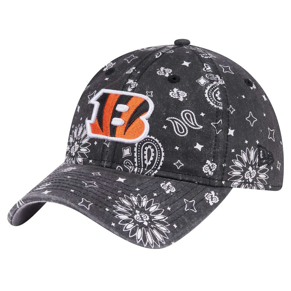 Cincinnati Bengals New Era Women's Paisley 9TWENTY Adjustable Hat - Black sale