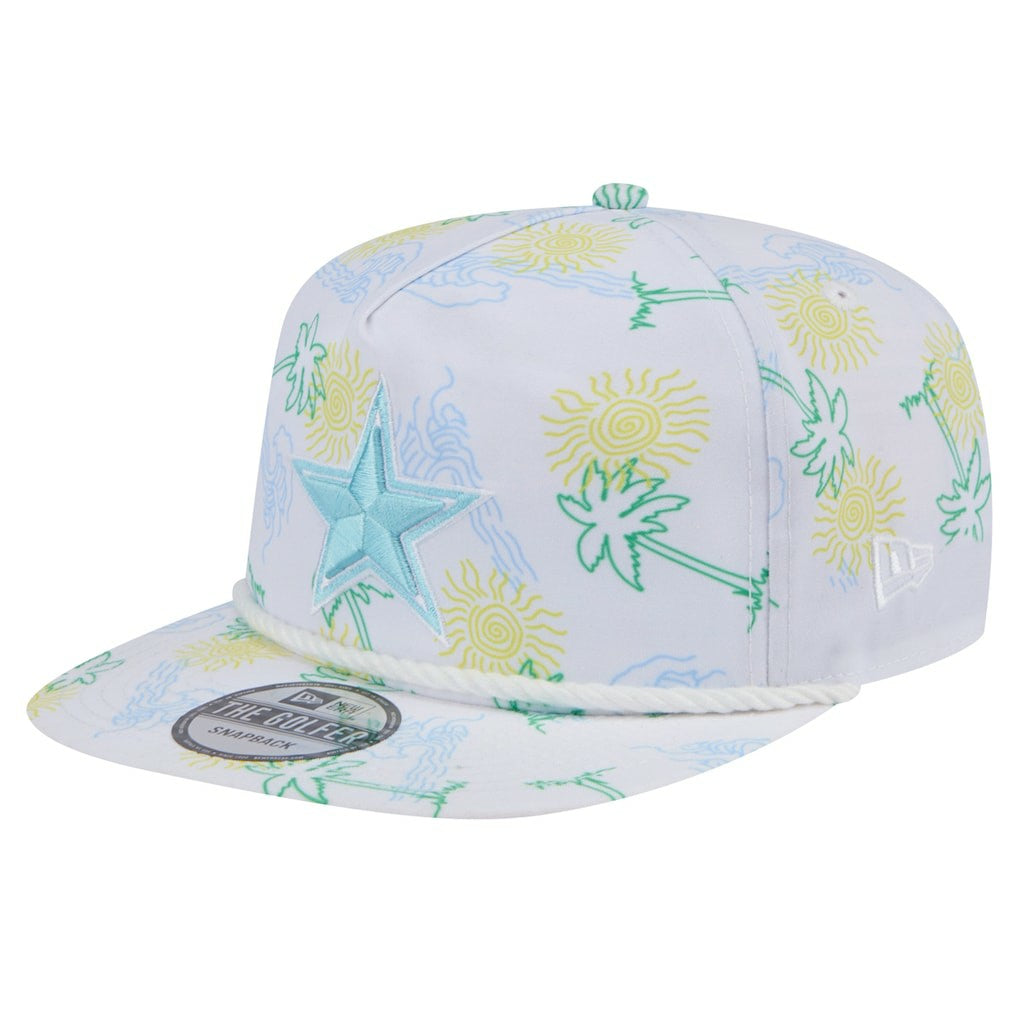 Dallas Cowboys New Era Vacay Golfer Snapback Hat - White for sale