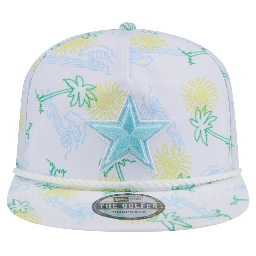 Dallas Cowboys New Era Vacay Golfer Snapback Hat - White for sale