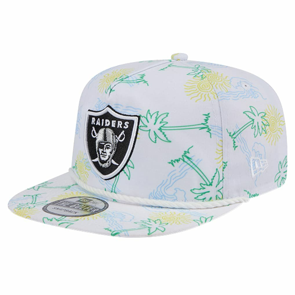 Las Vegas Raiders New Era Vacay Golfer Snapback Hat - White cheap