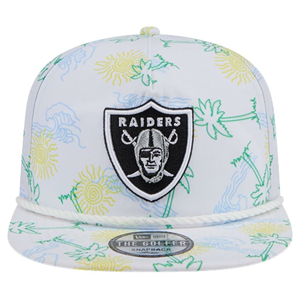Las Vegas Raiders New Era Vacay Golfer Snapback Hat - White cheap