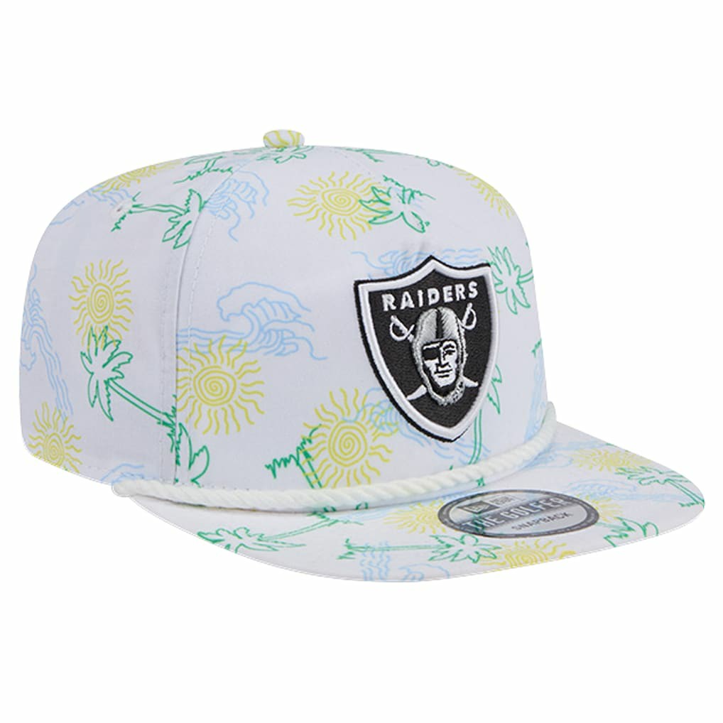 Las Vegas Raiders New Era Vacay Golfer Snapback Hat - White cheap