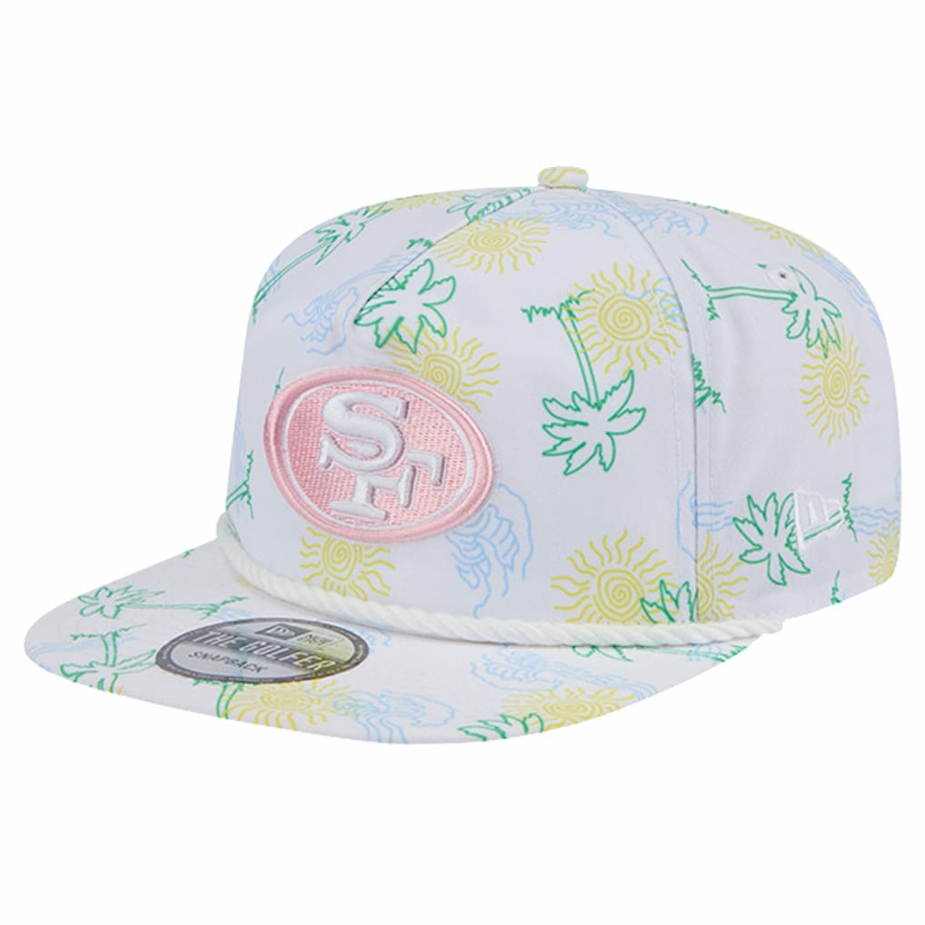 San Francisco 49ers New Era Vacay Golfer Snapback Hat - White discount