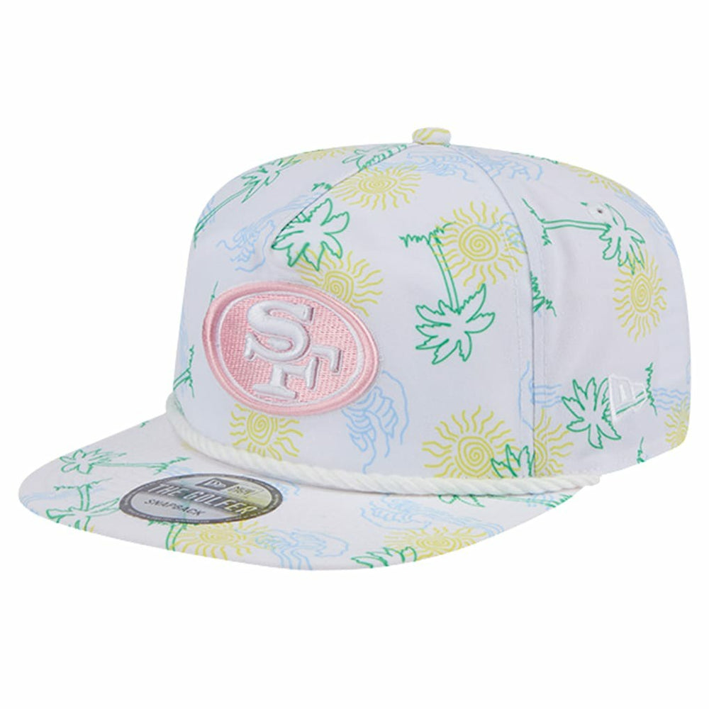 San Francisco 49ers New Era Vacay Golfer Snapback Hat - White discount