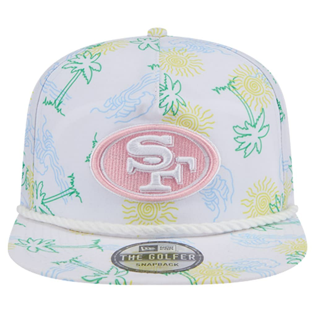 San Francisco 49ers New Era Vacay Golfer Snapback Hat - White discount
