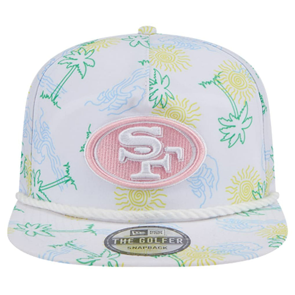 San Francisco 49ers New Era Vacay Golfer Snapback Hat - White discount