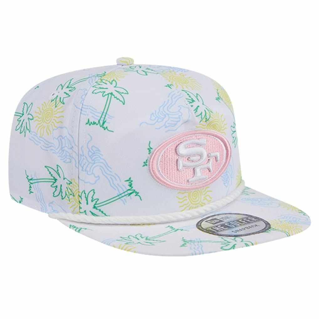 San Francisco 49ers New Era Vacay Golfer Snapback Hat - White discount