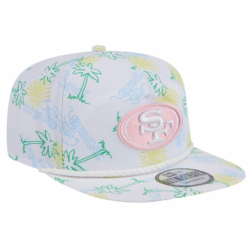 San Francisco 49ers New Era Vacay Golfer Snapback Hat - White discount