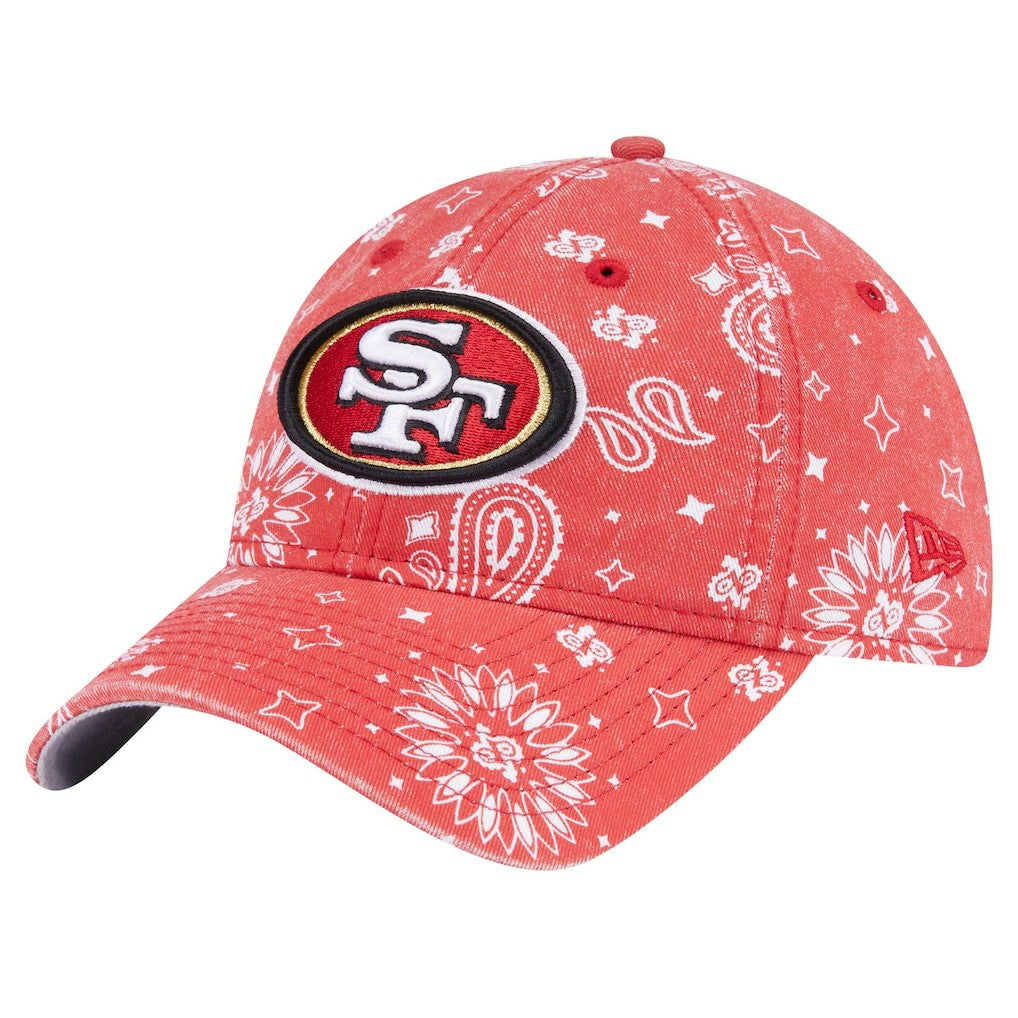 San Francisco 49ers New Era Women's Paisley 9TWENTY Adjustable Hat - Scarlet for sale