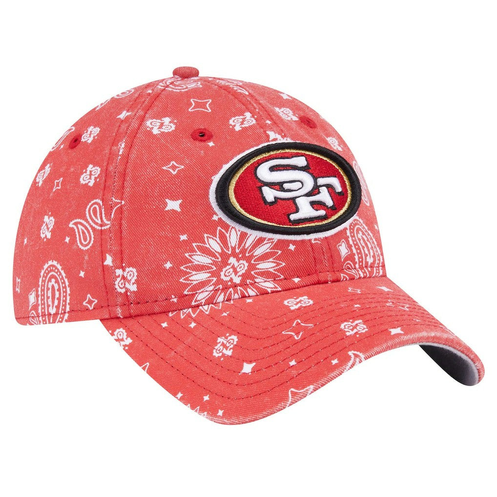 San Francisco 49ers New Era Women's Paisley 9TWENTY Adjustable Hat - Scarlet for sale