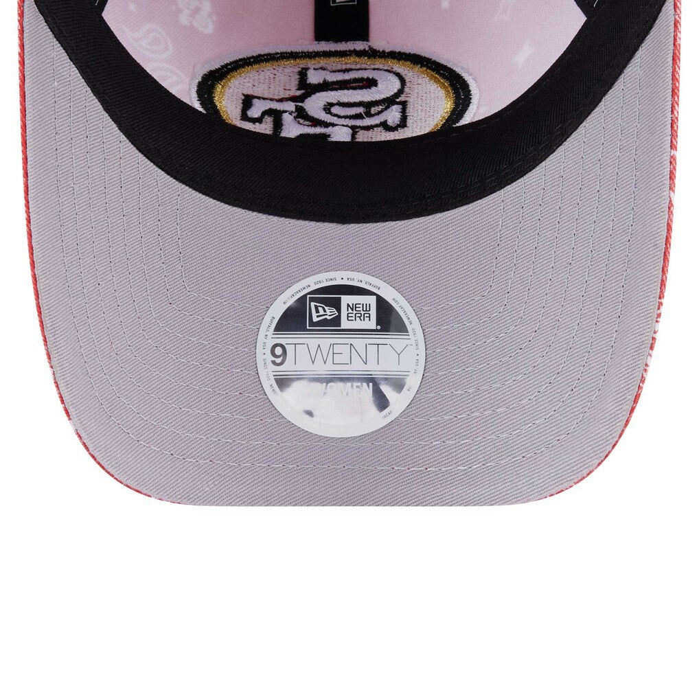San Francisco 49ers New Era Women's Paisley 9TWENTY Adjustable Hat - Scarlet for sale