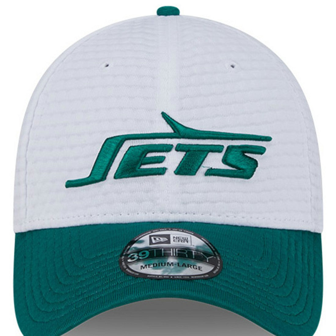 New York Jets New Era 2024 NFL Training Camp 39THIRTY Flex Hat - White/Green for sale