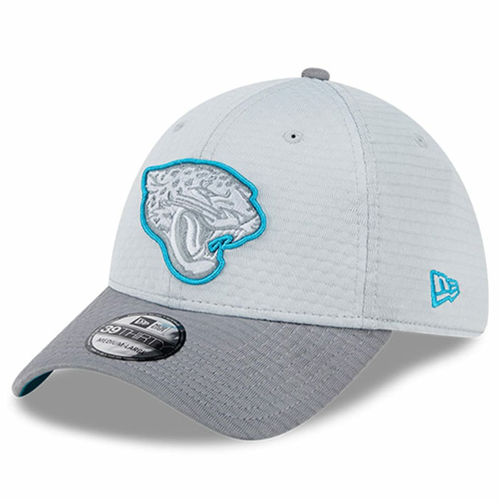 Jacksonville Jaguars New Era 2024 NFL Training Camp 39THIRTY Flex Hat - Gray for sale