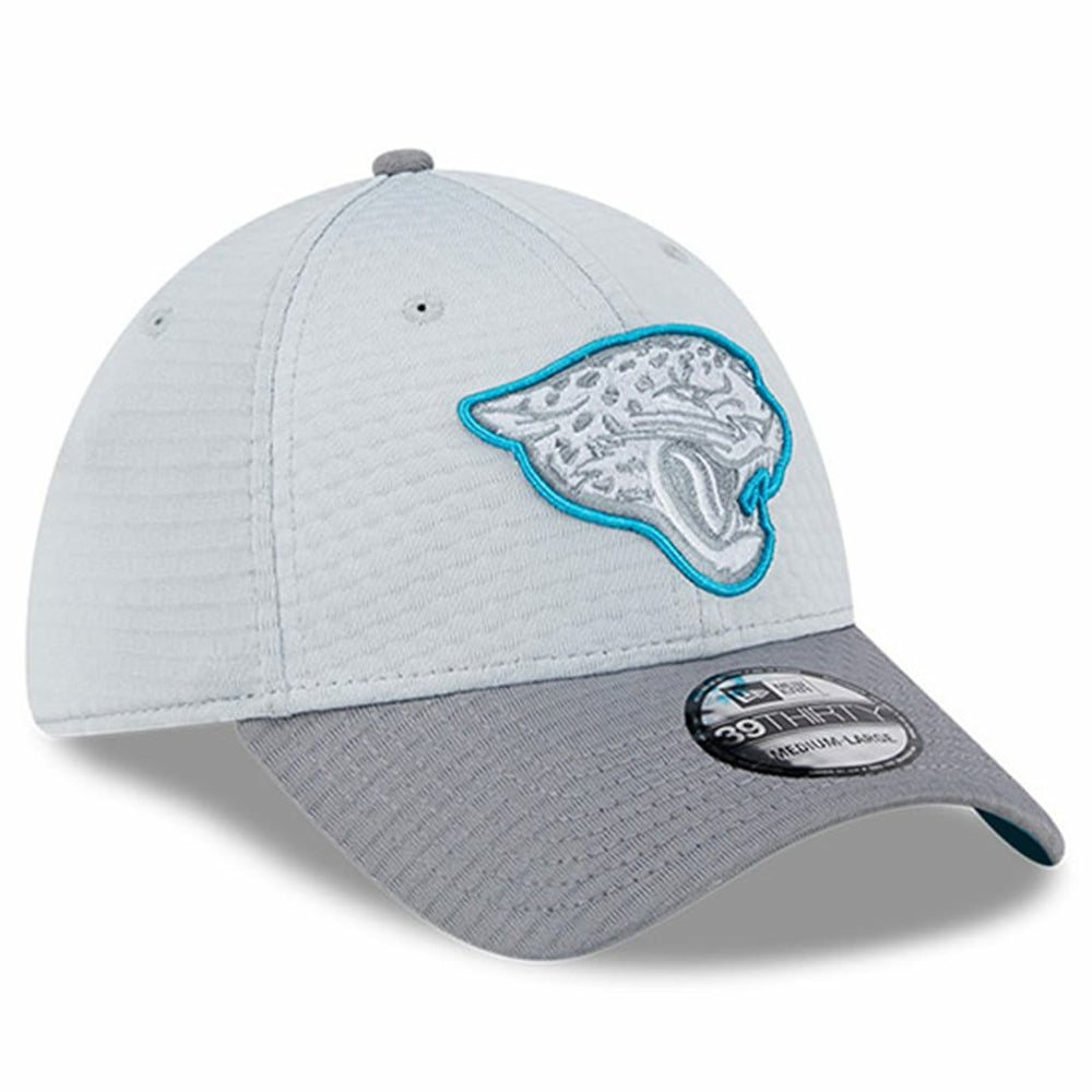 Jacksonville Jaguars New Era 2024 NFL Training Camp 39THIRTY Flex Hat - Gray for sale