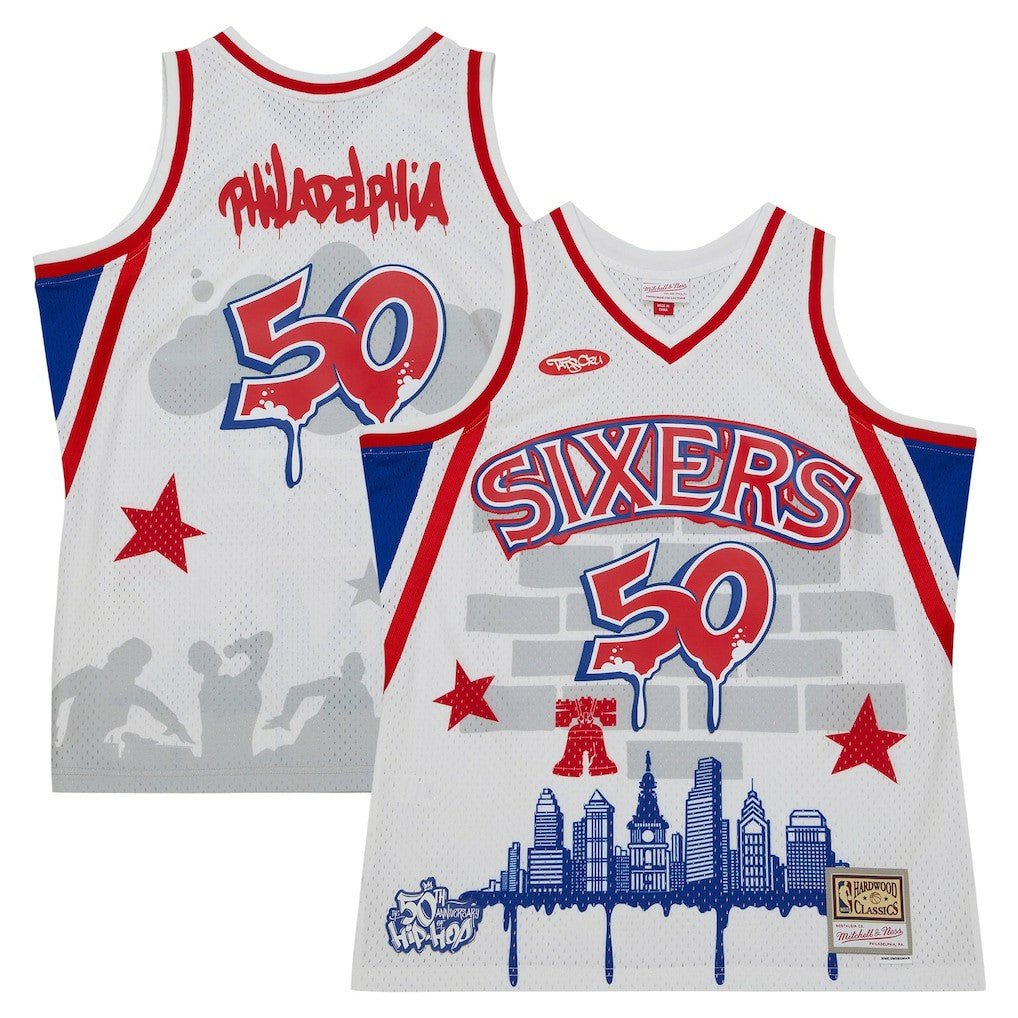 Philadelphia 76ers x Tats Cru Hardwood Classics Fashion Jersey sale - White shop
