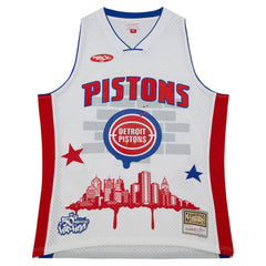 Detroit Pistons x Tats Cru Hardwood Classics Fashion Jersey sale - White online