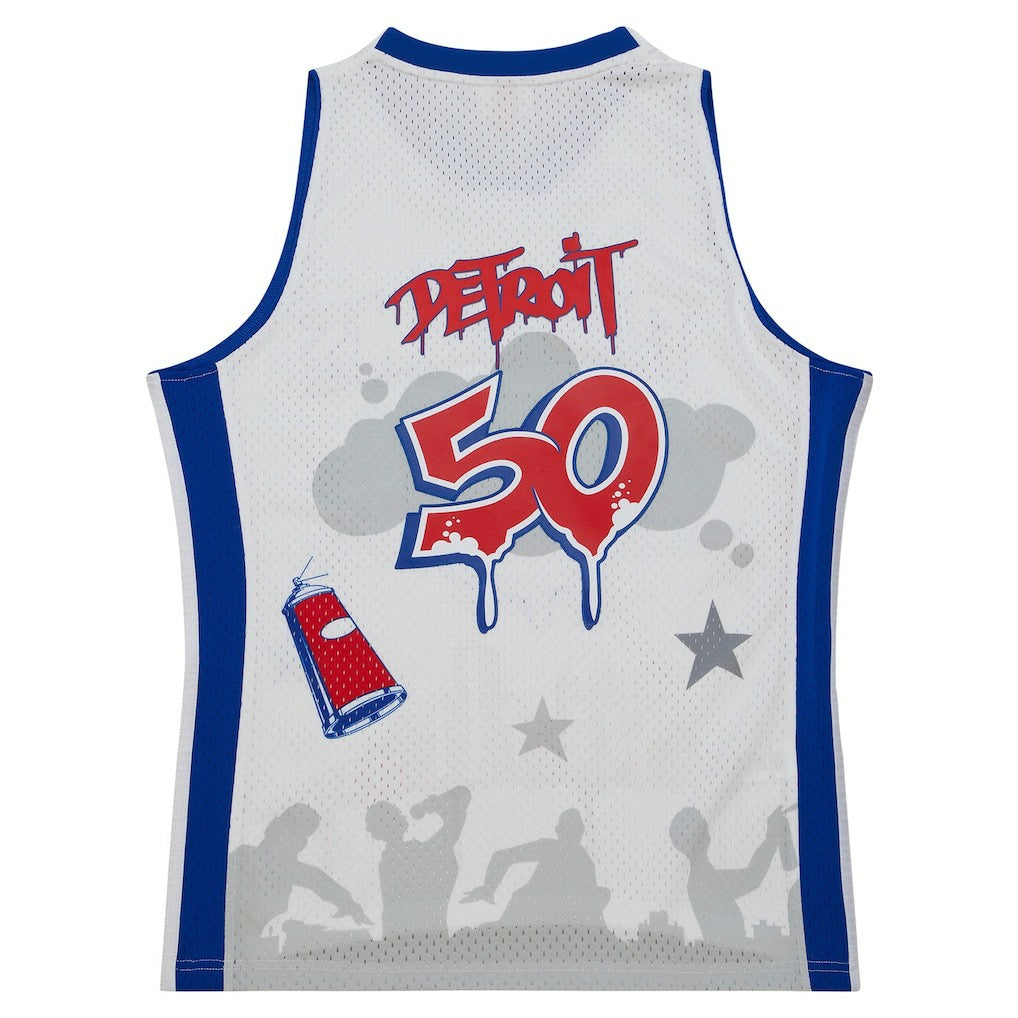 Detroit Pistons x Tats Cru Hardwood Classics Fashion Jersey sale - White online