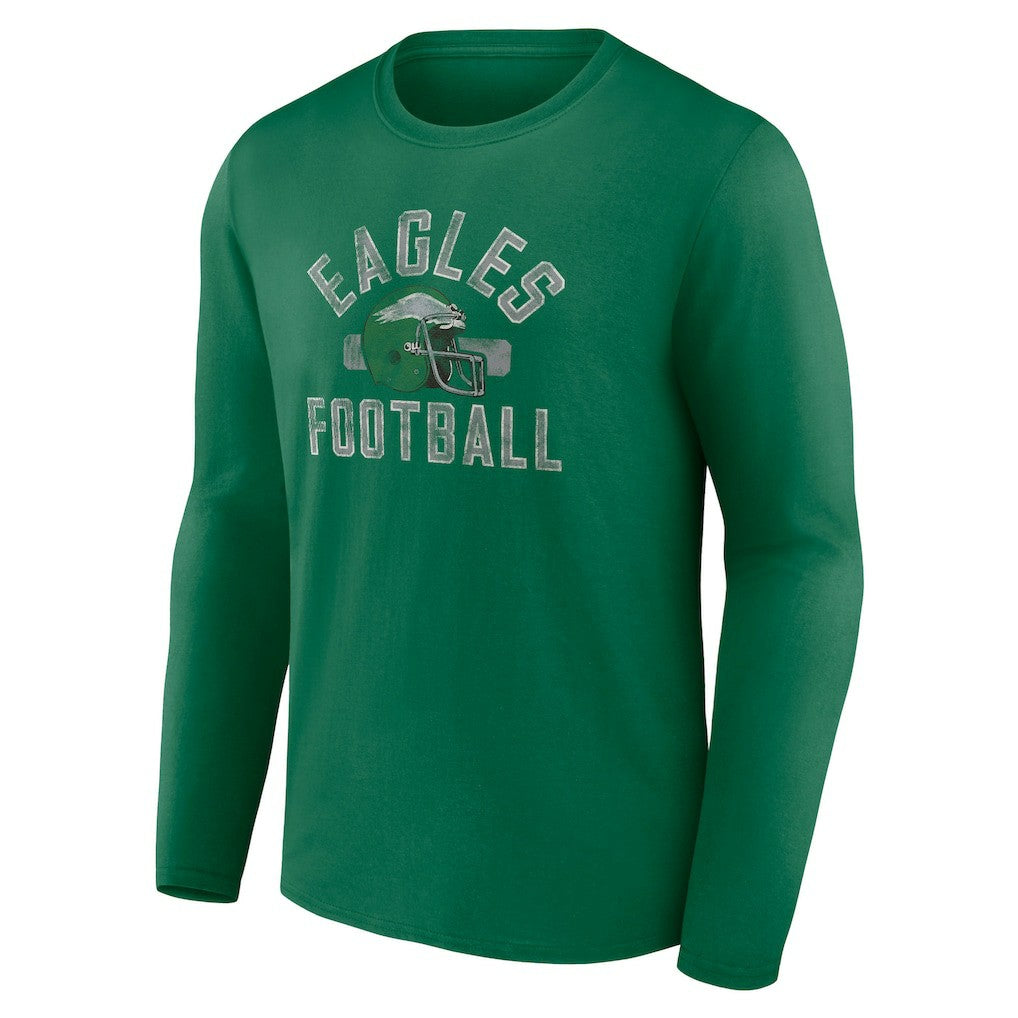 Philadelphia Eagles Gridiron Classics Retro Block Long Sleeve T-Shirt - Kelly Green online