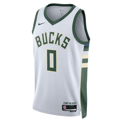 Damian Lillard Milwaukee Bucks Unisex Fear The Deer Swingman Player Jersey - Association Edition - White cheap