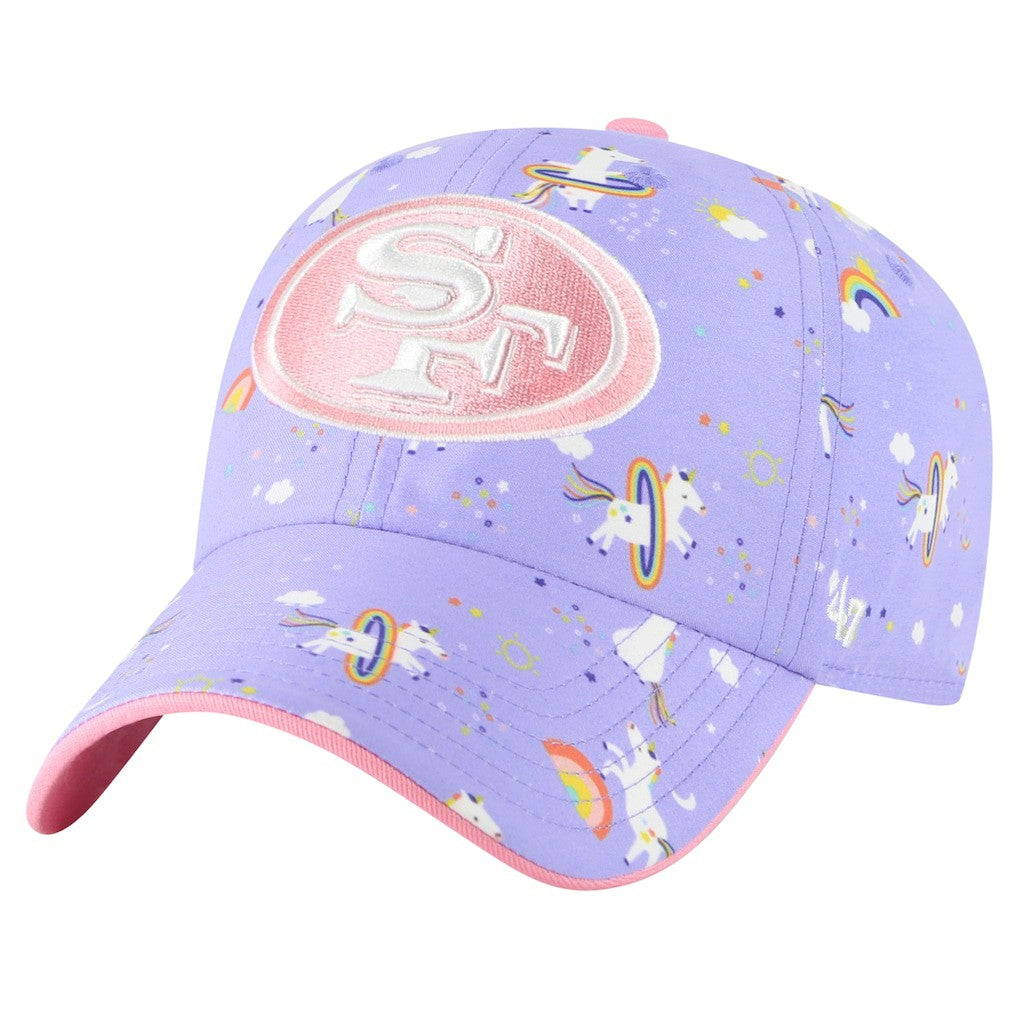 San Francisco 49ers '47 Girls Preschool Unicorn Clean Up Adjustable Hat - Lavender for sale