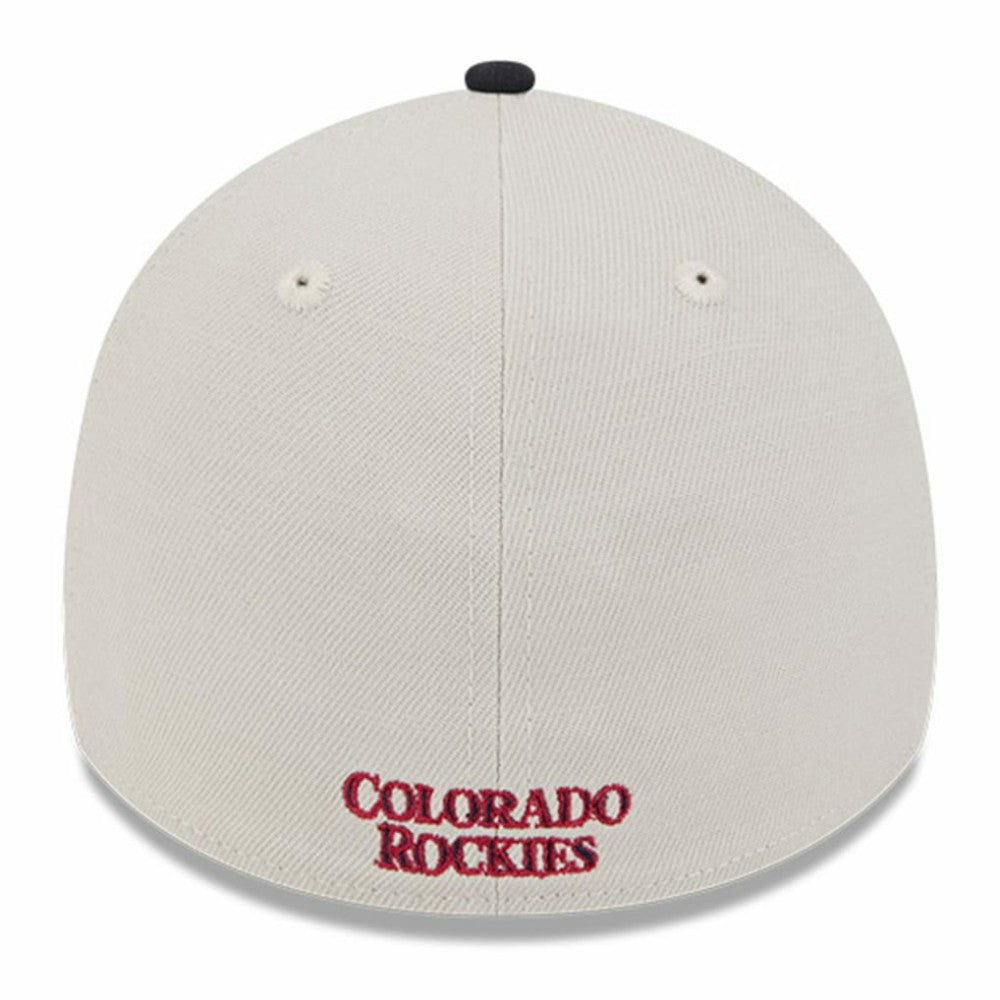 Colorado Rockies 2024 Fourth of July 39THIRTY Flex Hat Khaki/Black