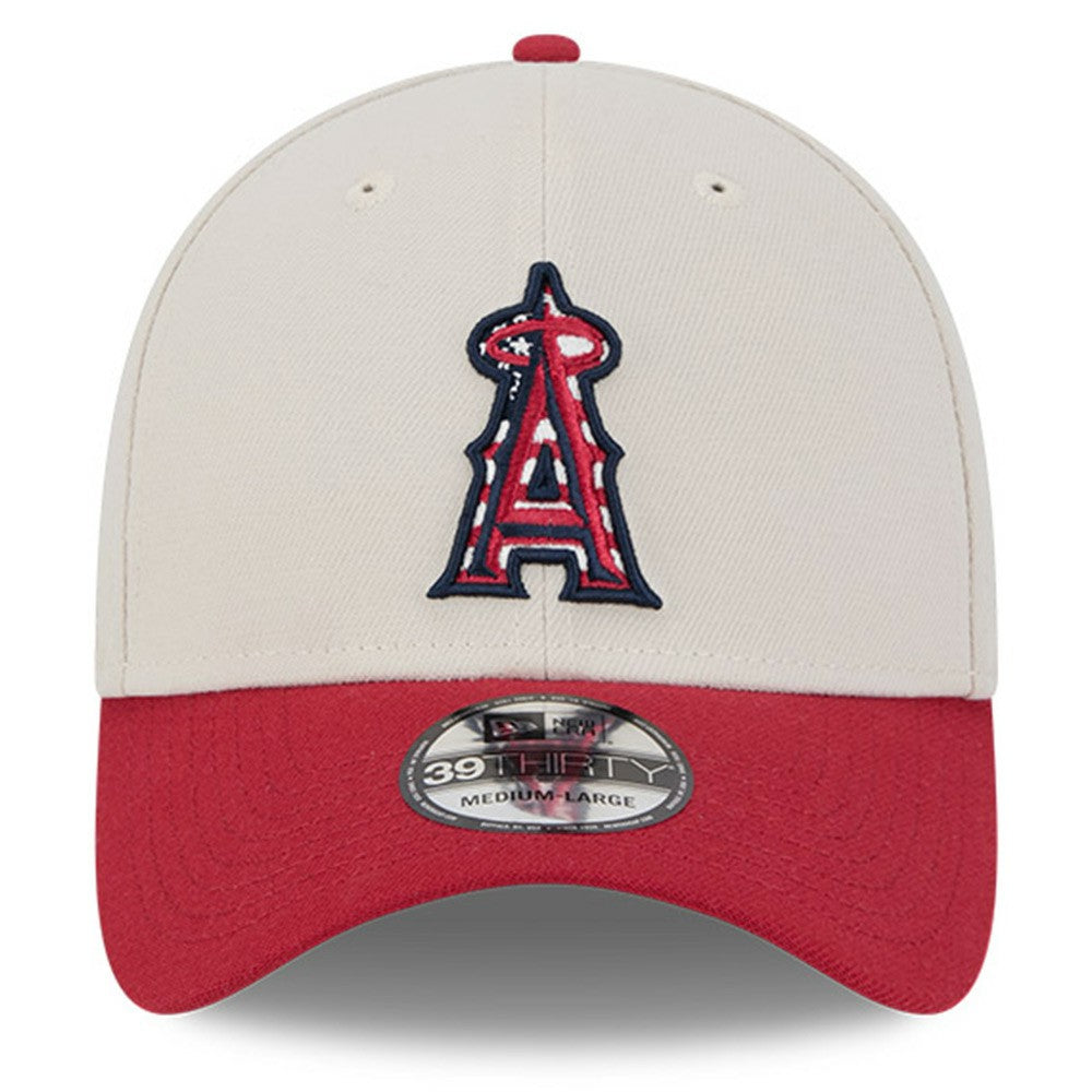 Los Angeles Angels 2024 Fourth of July 39THIRTY Flex Hat Khaki/Red