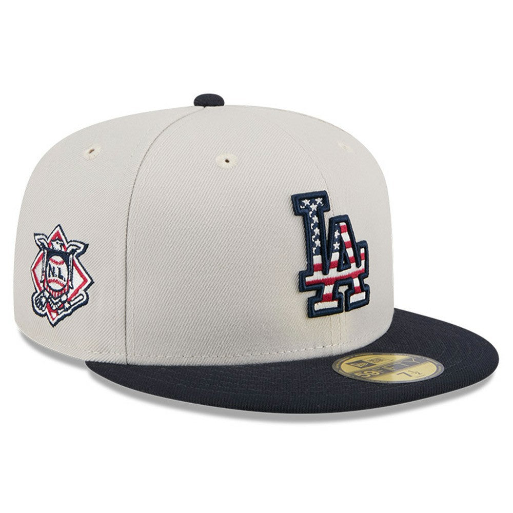 Los Angeles Dodgers 2024 Fourth of July 59FIFTY Fitted Hat Khaki/Black