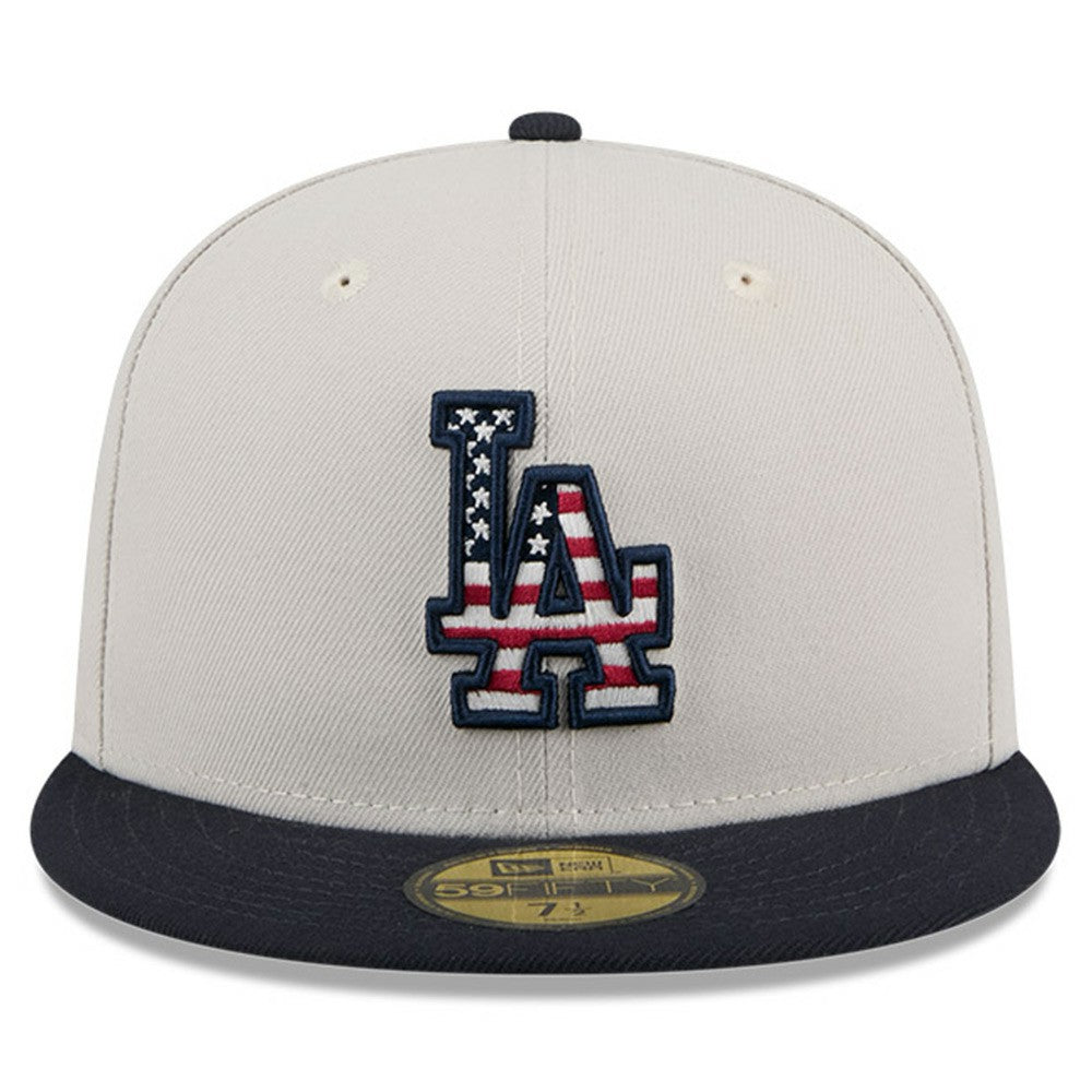 Los Angeles Dodgers 2024 Fourth of July 59FIFTY Fitted Hat Khaki/Black