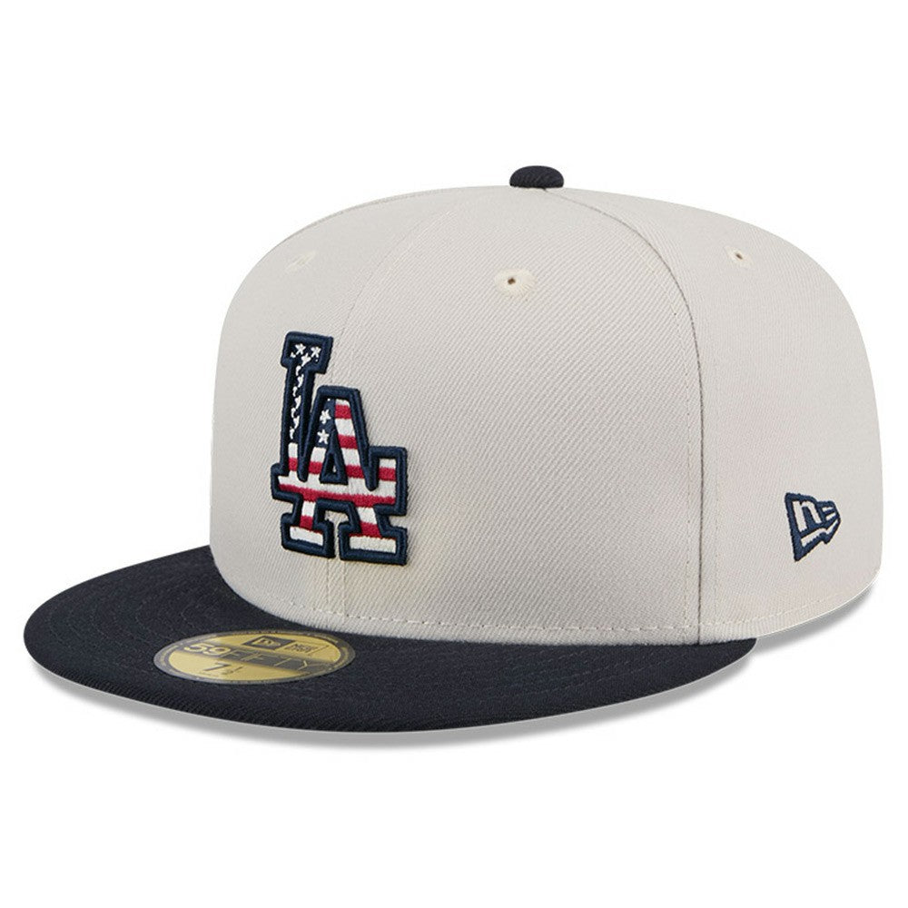 Los Angeles Dodgers 2024 Fourth of July 59FIFTY Fitted Hat Khaki/Black