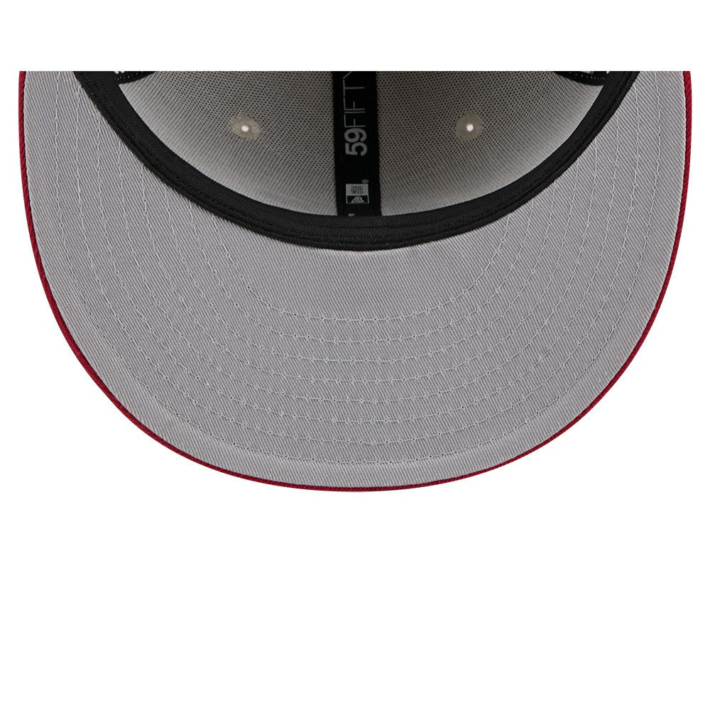 Miami Marlins 2024 Fourth of July 59FIFTY Fitted Hat Khaki/Red