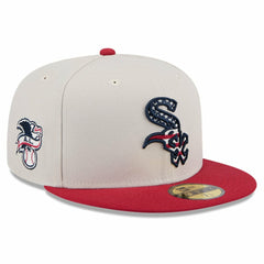 Chicago White Sox 2024 Fourth of July 59FIFTY Fitted Hat Khaki/Red