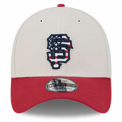 San Francisco Giants 2024 Fourth of July 39THIRTY Flex Hat Khaki/Red