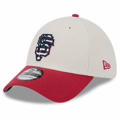 San Francisco Giants 2024 Fourth of July 39THIRTY Flex Hat Khaki/Red