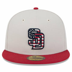 San Diego Padres 2024 Fourth of July 59FIFTY Fitted Hat Khaki/Red
