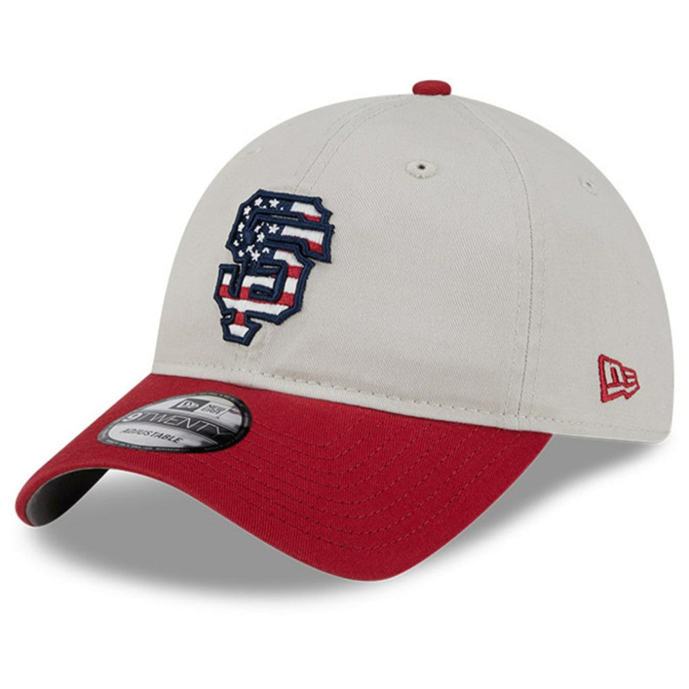 San Francisco Giants 2024 Fourth of July 9TWENTY Adjustable Hat Khaki/Red