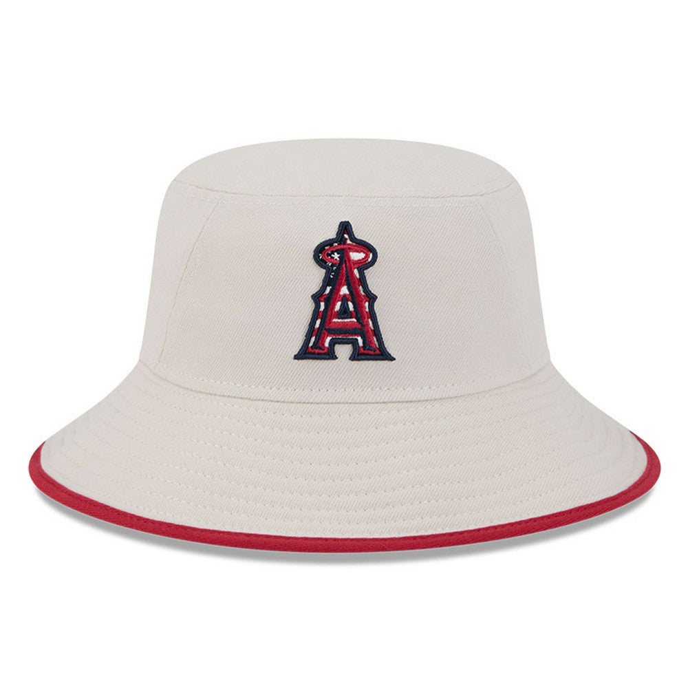 Los Angeles Angels 2024 Fourth of July Bucket Hat Khaki