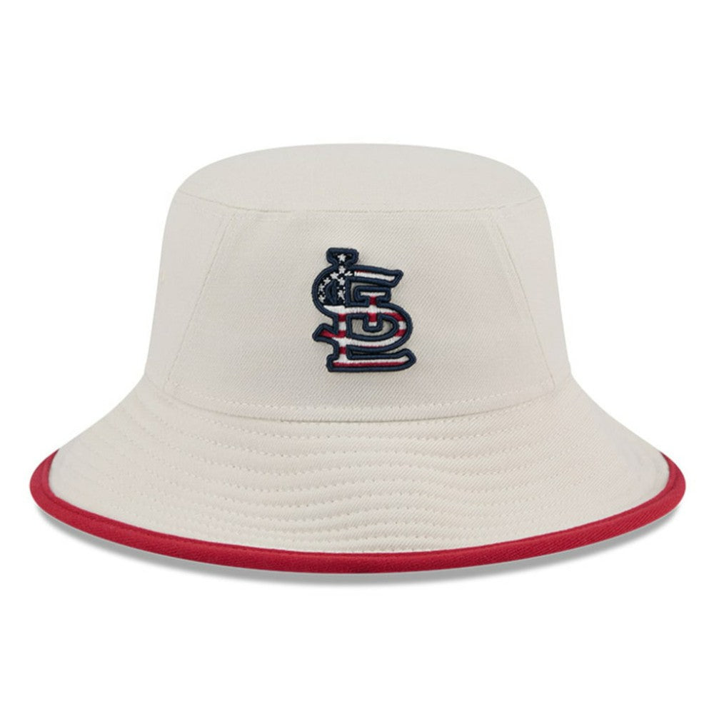 St. Louis Cardinals 2024 Fourth of July Bucket Hat Khaki