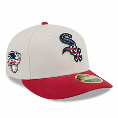 Chicago White Sox 2024 Fourth of July Low Profile 59FIFTY Fitted Hat Khaki/Red