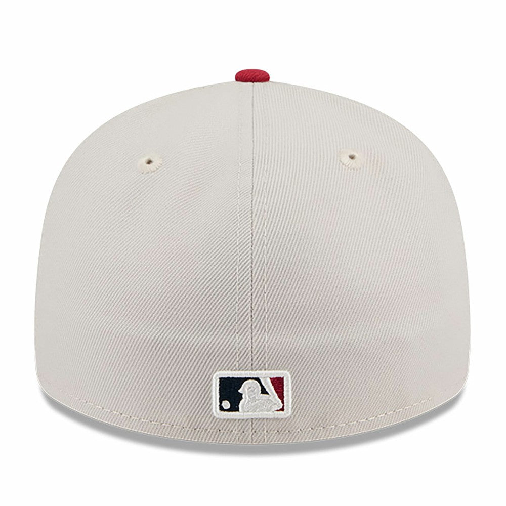 Miami Marlins 2024 Fourth of July Low Profile 59FIFTY Fitted Hat Khaki/Red