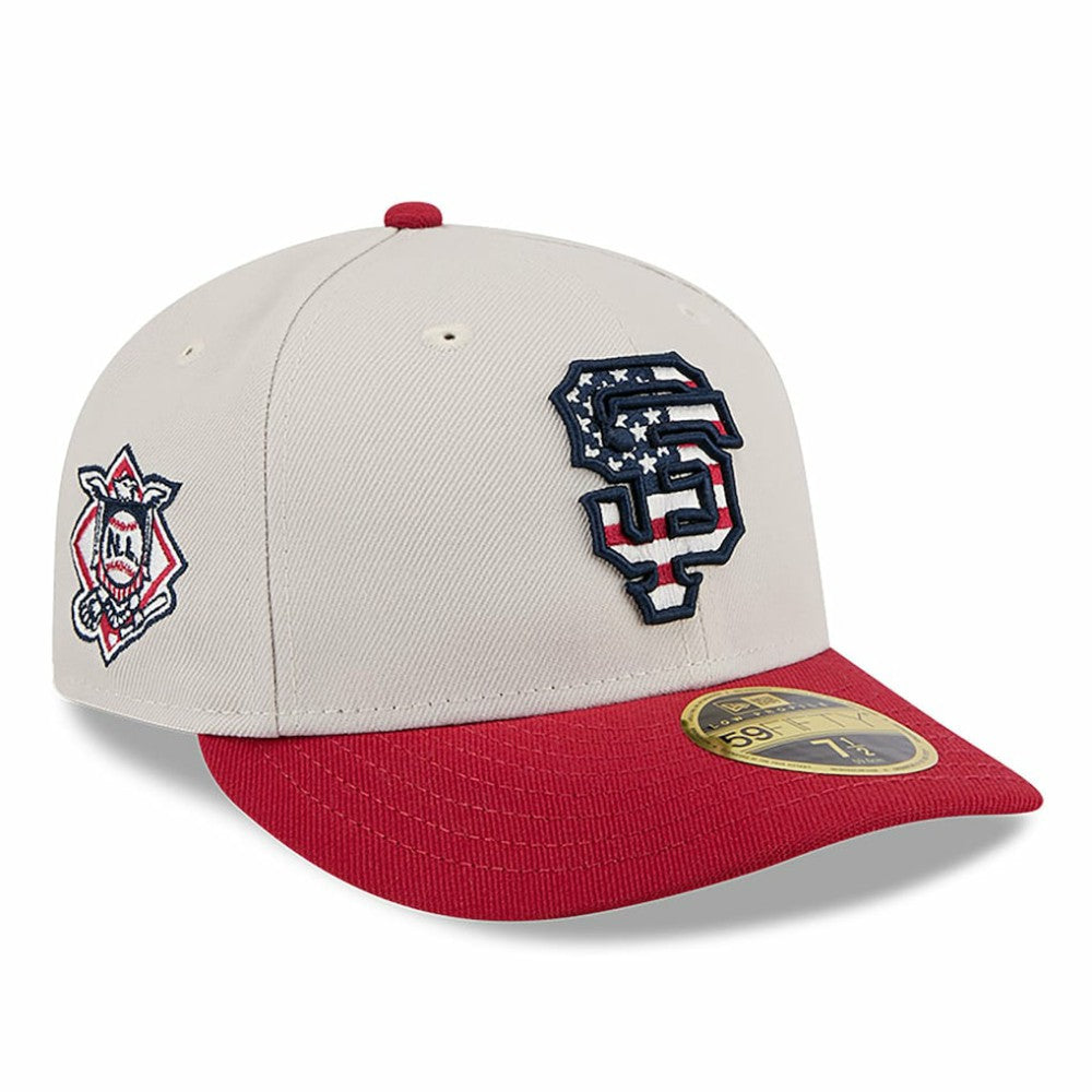 San Francisco Giants 2024 Fourth of July Low Profile 59FIFTY Fitted Hat Khaki/Red