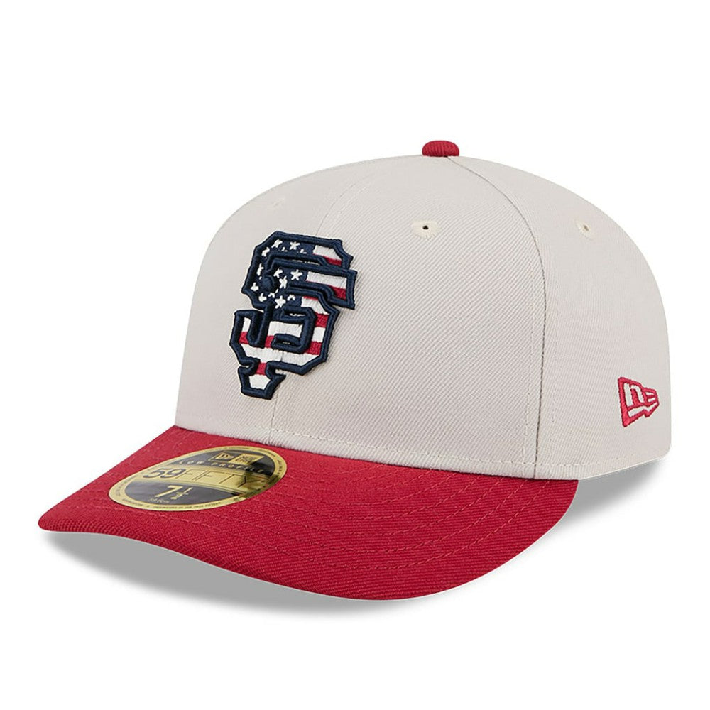 San Francisco Giants 2024 Fourth of July Low Profile 59FIFTY Fitted Hat Khaki/Red