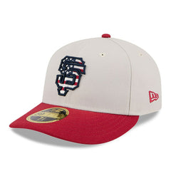 San Francisco Giants 2024 Fourth of July Low Profile 59FIFTY Fitted Hat Khaki/Red