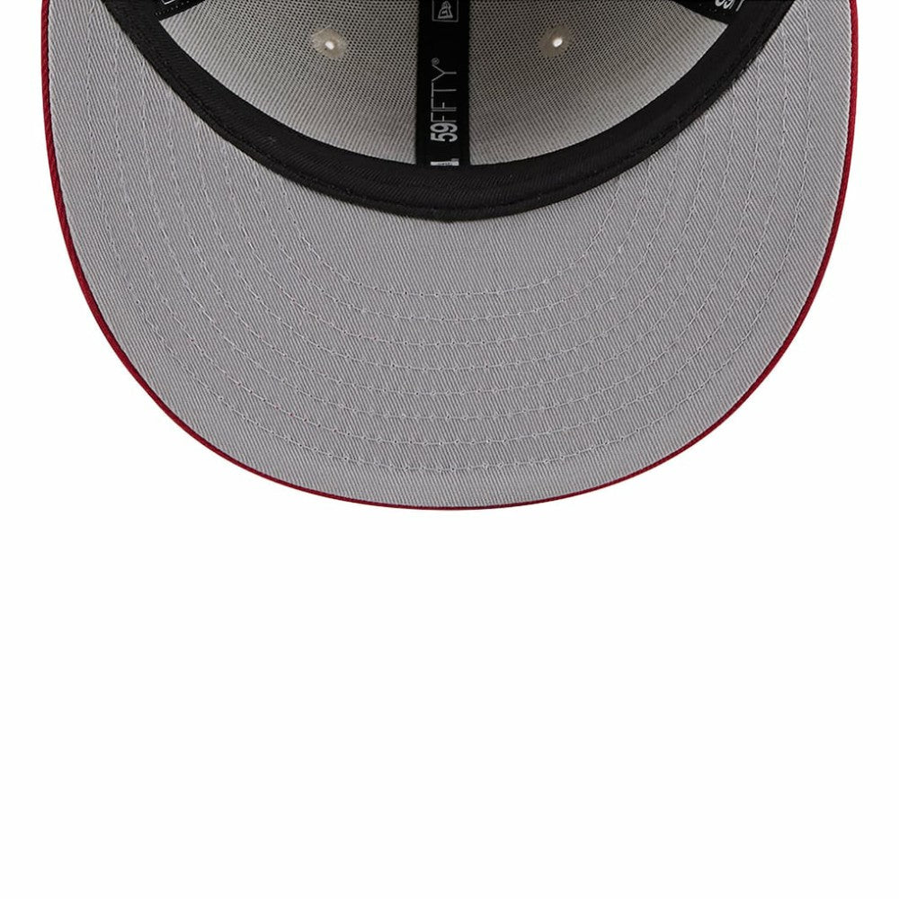 Minnesota Twins 2024 Fourth of July Low Profile 59FIFTY Fitted Hat Khaki/Red